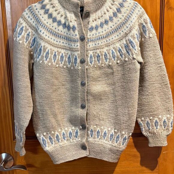 Dale Of Norway Wool Nordic Fair Isle Cardigan Sweater Size 38 Medium Norwegian - Picture 1 of 10